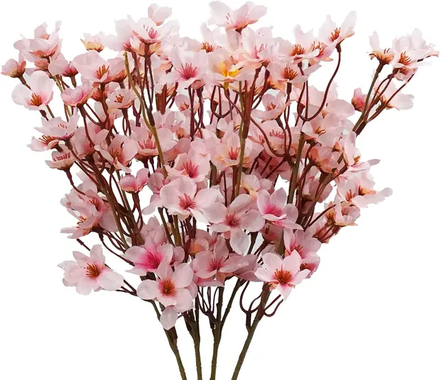 Artificial Flowers Wholesale Cherry Blossom Flower Silk Peach Flowers Fake Plants Arrangement for DIY Garden Home Wedding Party