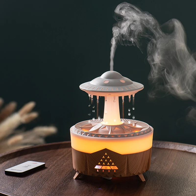New Arrival Cloud Rain Drop Humidifiers Noiseless Portable Water Drip Aromatherapy Diffuser Humidifier for Home