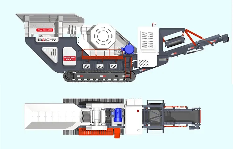Track rock mobile crusher station price, Small Portable gravel stone jaw crushing plant, mobile granite concrete crushing line