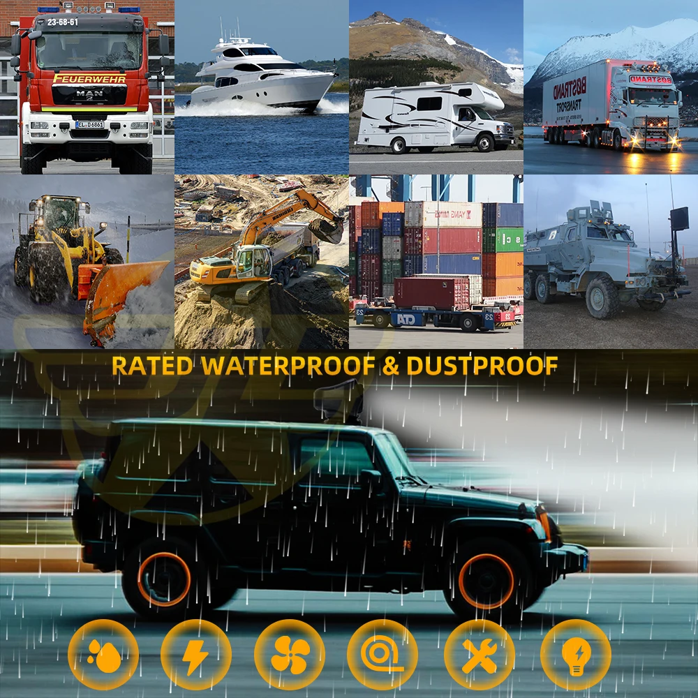 360 Degrees Rotating Marine HID Search Light Car Roof Work Light Driving Spotlight Fog Lamps