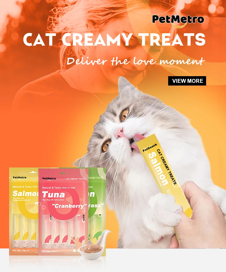 Lowest Price Wholesale Cat Creamy Treats Customized Packaging Cat Treat