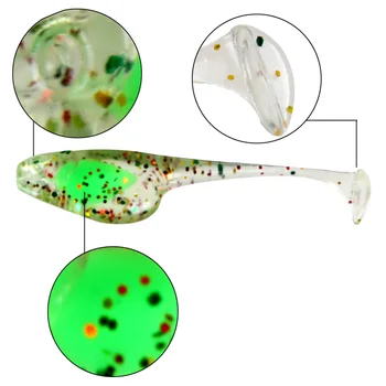 5cm 0.8g Floating Paddle T-Tail Shad Ajing Fishing Lure Rockfish Plastic Soft Lure Mini Worms Artificial Bait Bass – Soft Lure – view 3