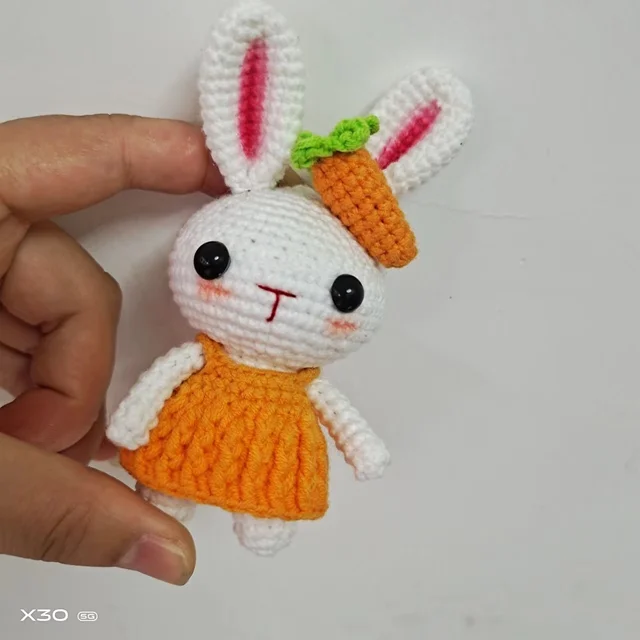 Finished crochet animals Handmade Toys Amigurumi rabbit doll Knitted Bunny toy For Kids