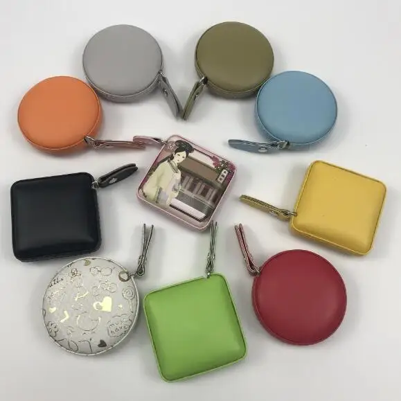Wholesale Portable PU Leather Mini Mini Retractable Tape Measure