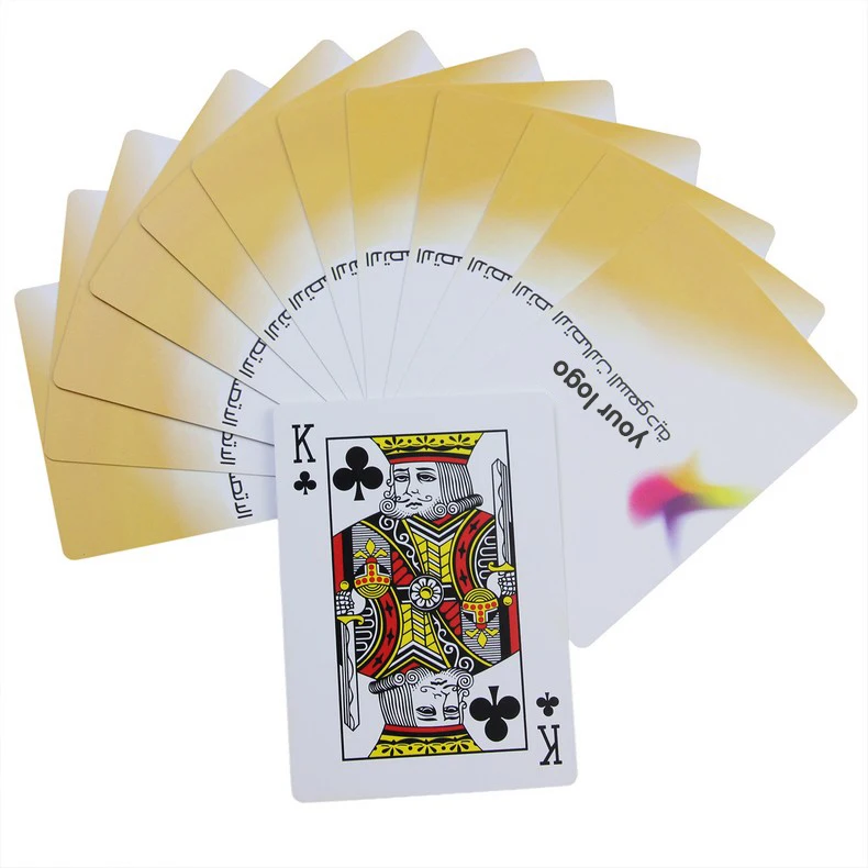 Custom Logo Paper Playing Cards 280Gsm 300Gsm Blue Core Paper Playing Card for Advertising