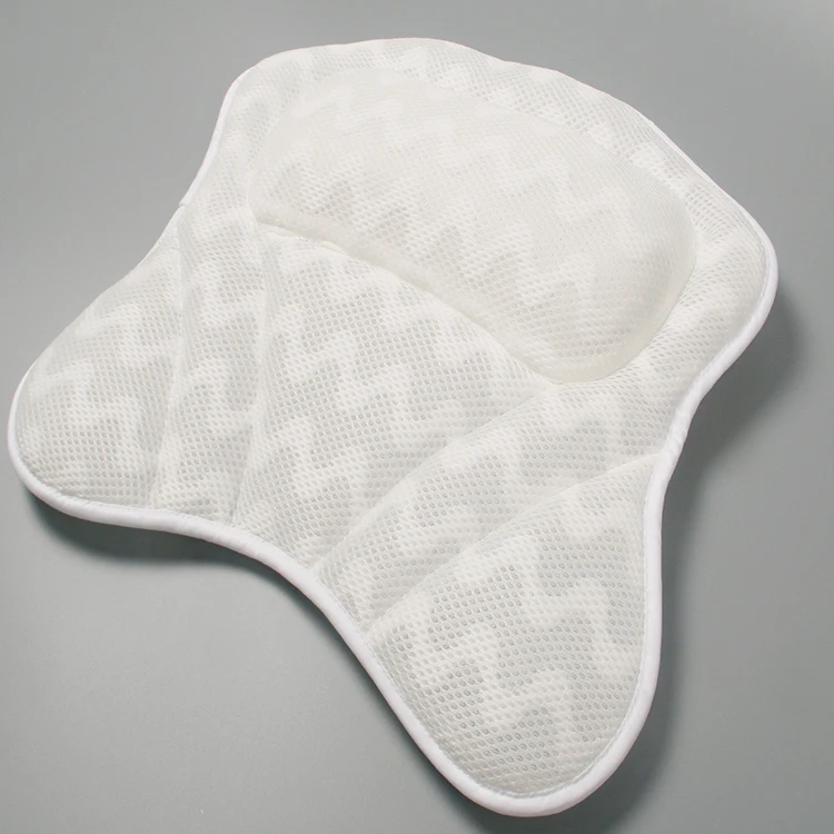 Дышащая 4d сетчатая 6 присосок для взрослых, водонепроницаемая Нескользящая подушка для спа-ванны, для ванны, поддержка шеи и спины
