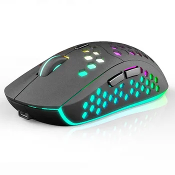 Dropshopping New Selling RGB Lighting Honeycomb Shell Optical USB 2.4G Wireless Gaming Mouse For Laptop PC Computer Gamers