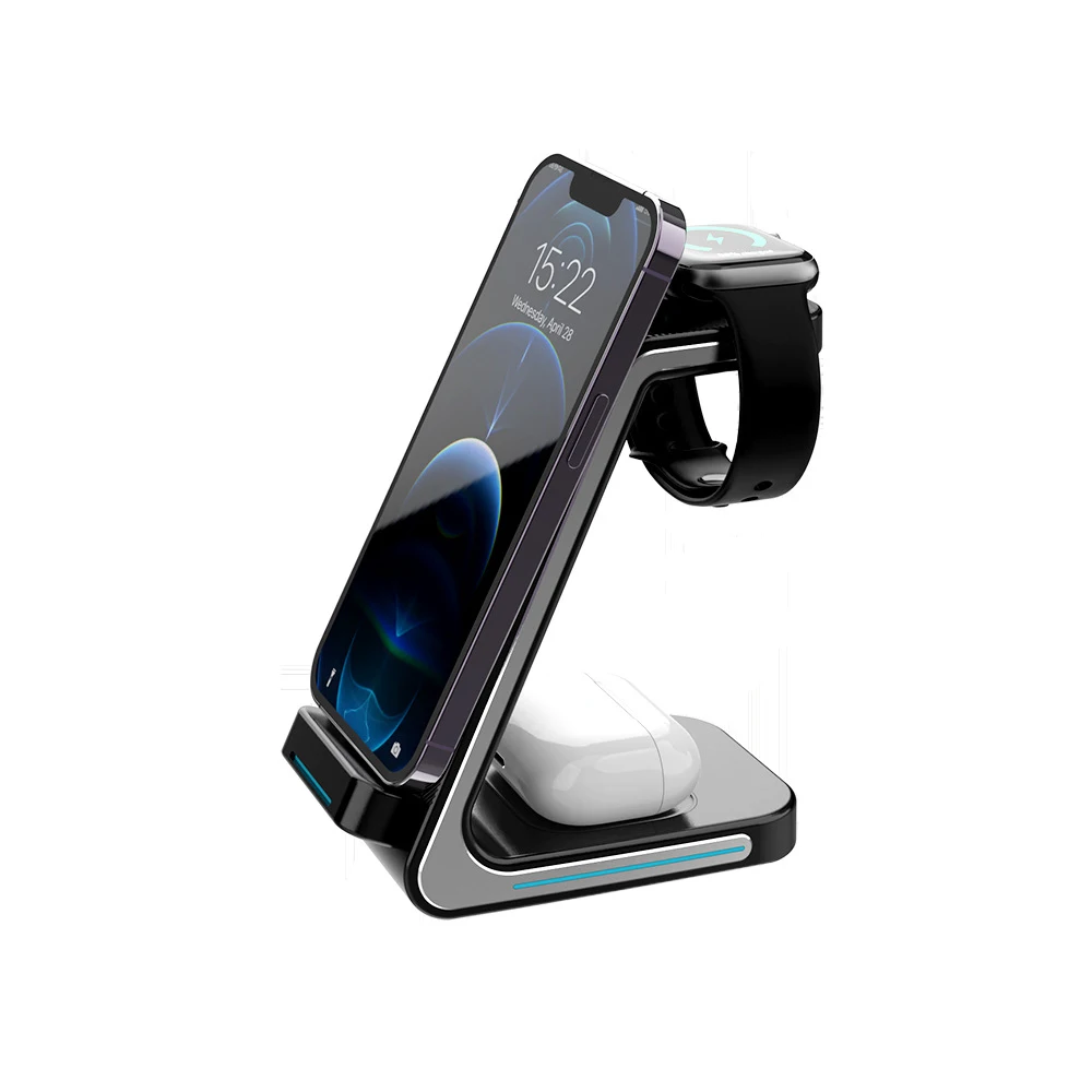 Searysky Private Model New 3 in 1 Magnetic Wireless Charger Stand for iphone
