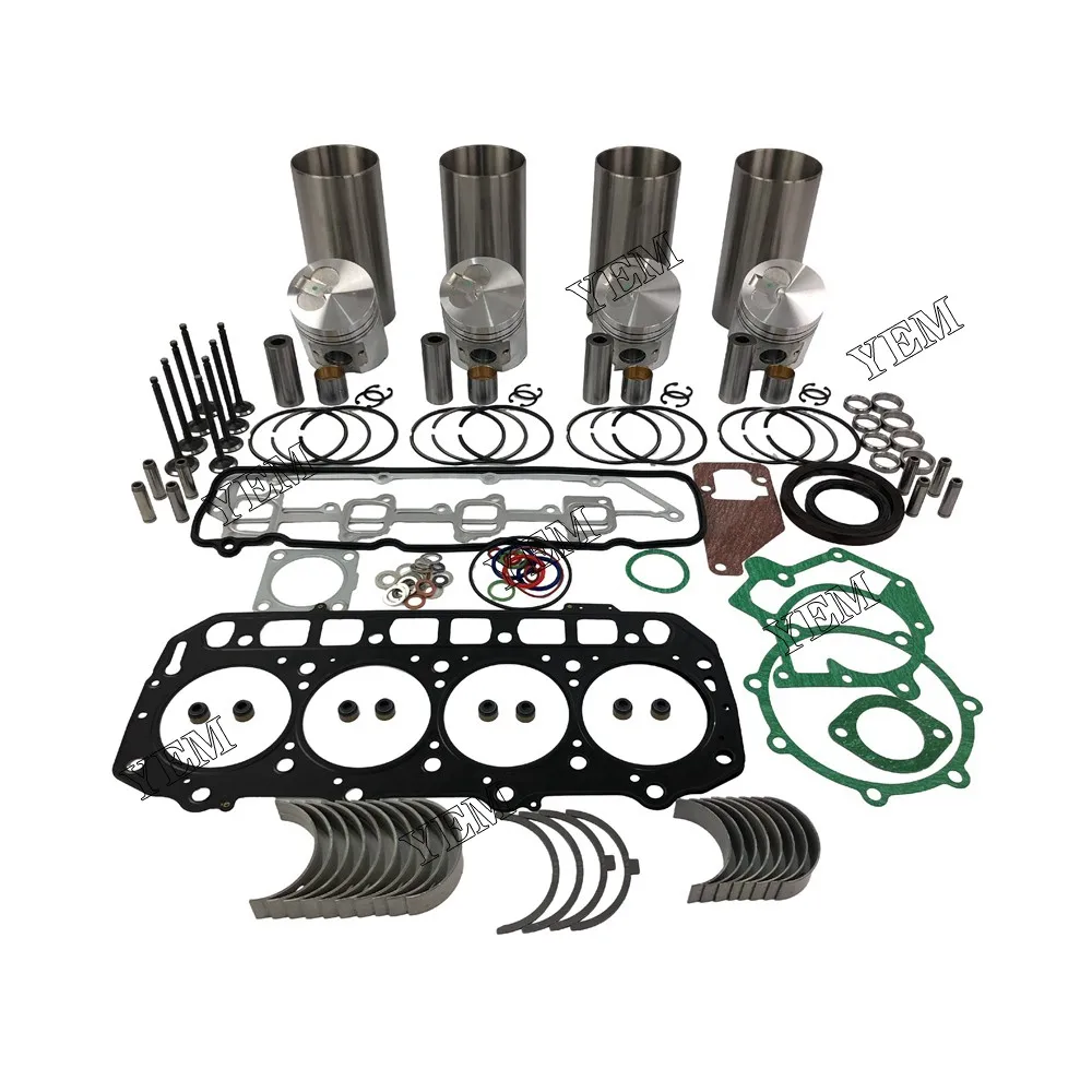 For Yanmar Forklift Engine 4D94E Cylinder Liner Kit With Gasket Set Bearing&Valve Train 2