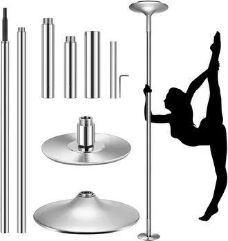 38mm Spin Fitness Pole / 40mm Silver Pole Dancing / Dance Pole Tube ...