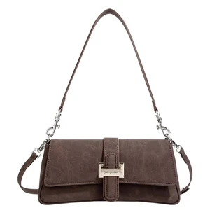 Factory Wholesale Ladies Retro Style Small Square PU Leather Tote Bag Fashion Trend Color for All Winter Spring Autumn