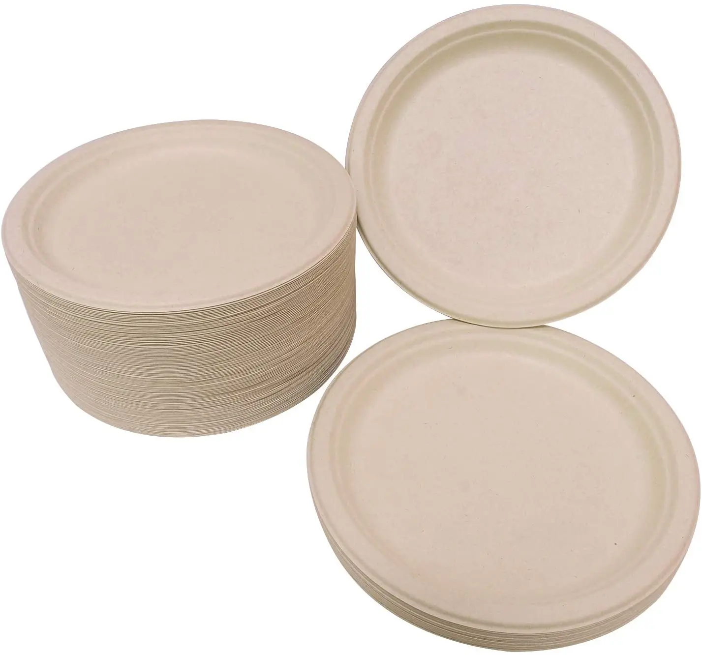 Disposable Biodegradable ODM Oill Proof Plate Dishes Tableware Natural Sugarcane Bagasse Sublimation Sauce Paper Plates Dishes