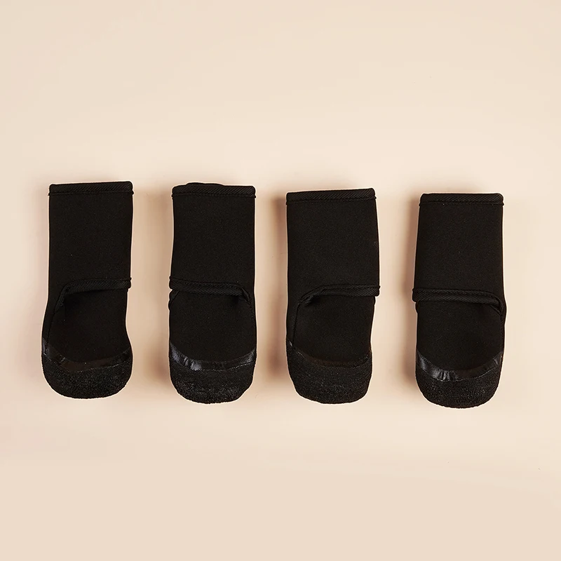 4 in a Set Waterproof Anti-slip Outdoor Comfortable Pet Silicone Rain Boots Long Shoes Dog Shoes for Pet