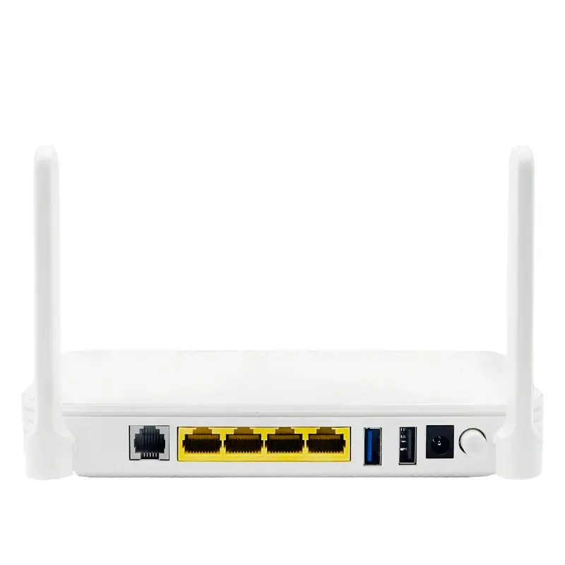 Optical router with 5DB Antenna XPON ONU 4LAN 1voice WIFI USB Antenna Gigabit ONU ONT English Version 8546m