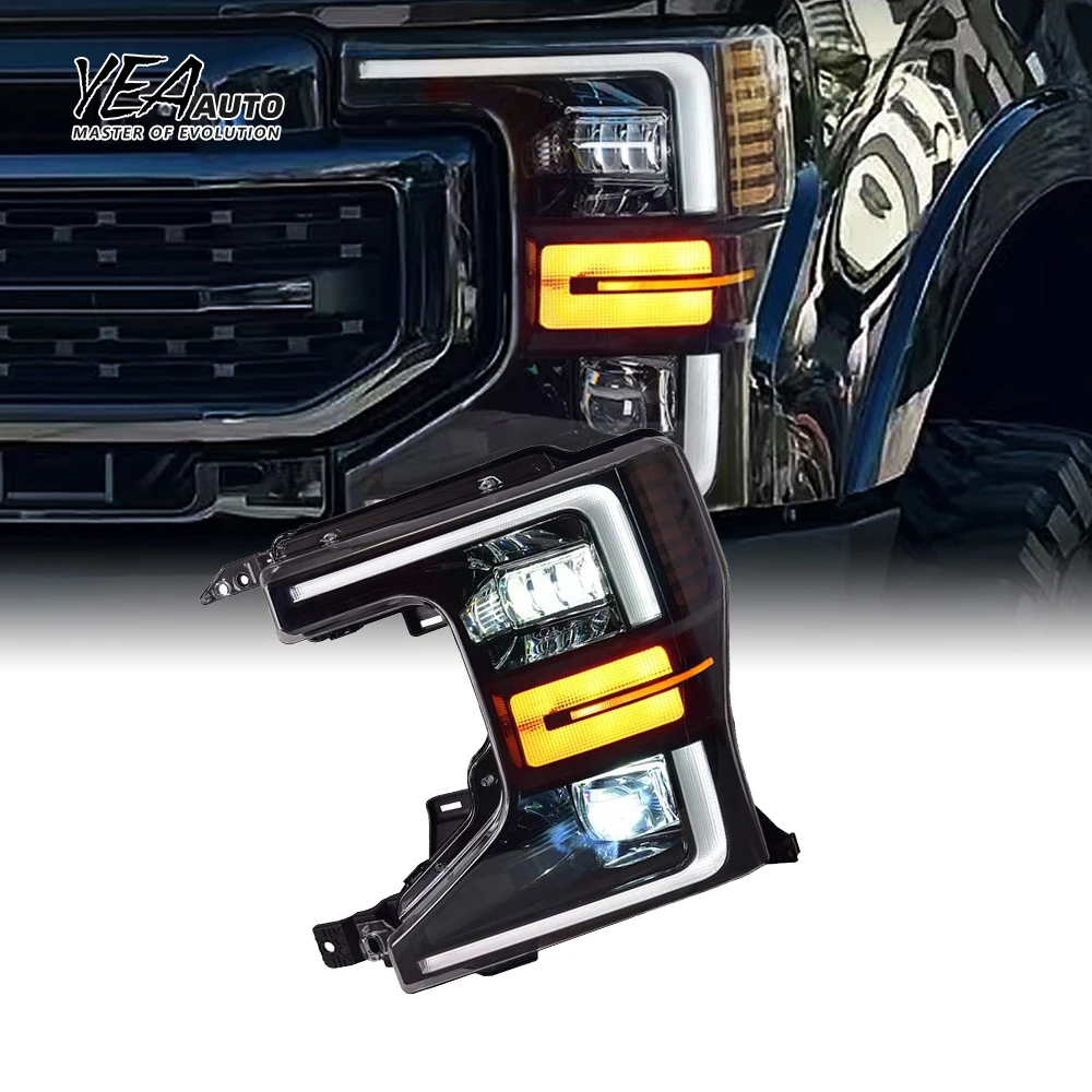 Headlight Head Light LED Lens Headlights Head Lamp for ford F250 F-250 F 250 Pick up Super Duty Headlamp 2020 - 2022