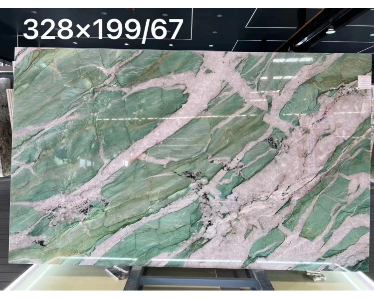 Emerald Wave Quartzite Verde Botanic Quartzite Emeral Fantasy Stone Quartzite for Kitchen Counter