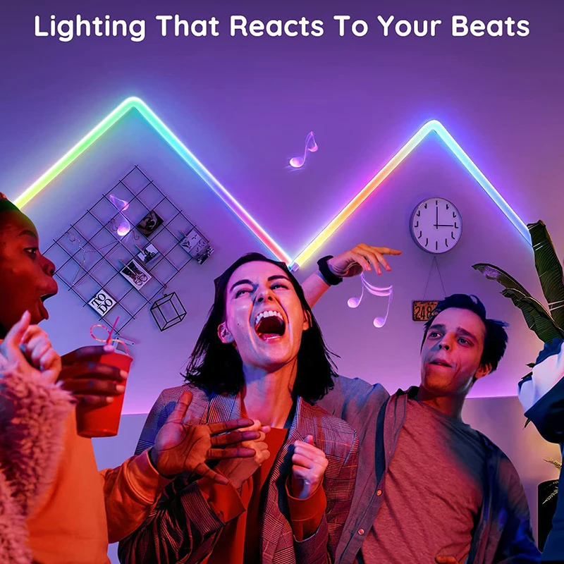 Умный настенный разноцветный RGB-светильник Glide с синхронизацией музыки домашний декор светодиодный светильник для игр потоковый динамический световой
