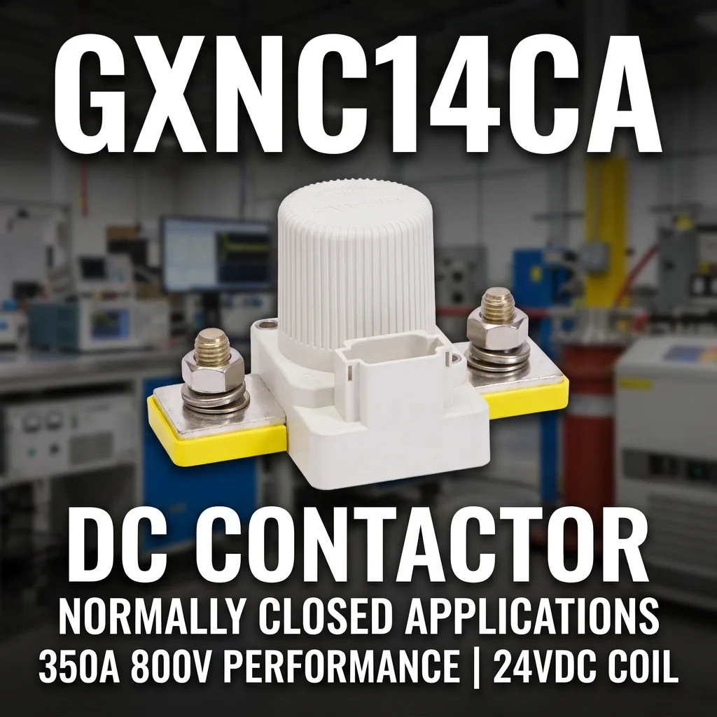 GXNC14CA สำหรับเซนโซร์-กิกาแวก คอนแทคเตอร์แบบปิดผนึกคุณภาพสูงแบบปกติปิด (Normally Closed) กระแสไฟฟ้า 350A, แรงดันไฟฟ้า 800V, ขดลวด 24V แบบกระแสตรง (DC) สำหรับยานยนต์ไฟฟ้า (EV) และระบบจัดเก็บพลังงานแสงอาทิตย์ (Solar ESS) ขายส่ง