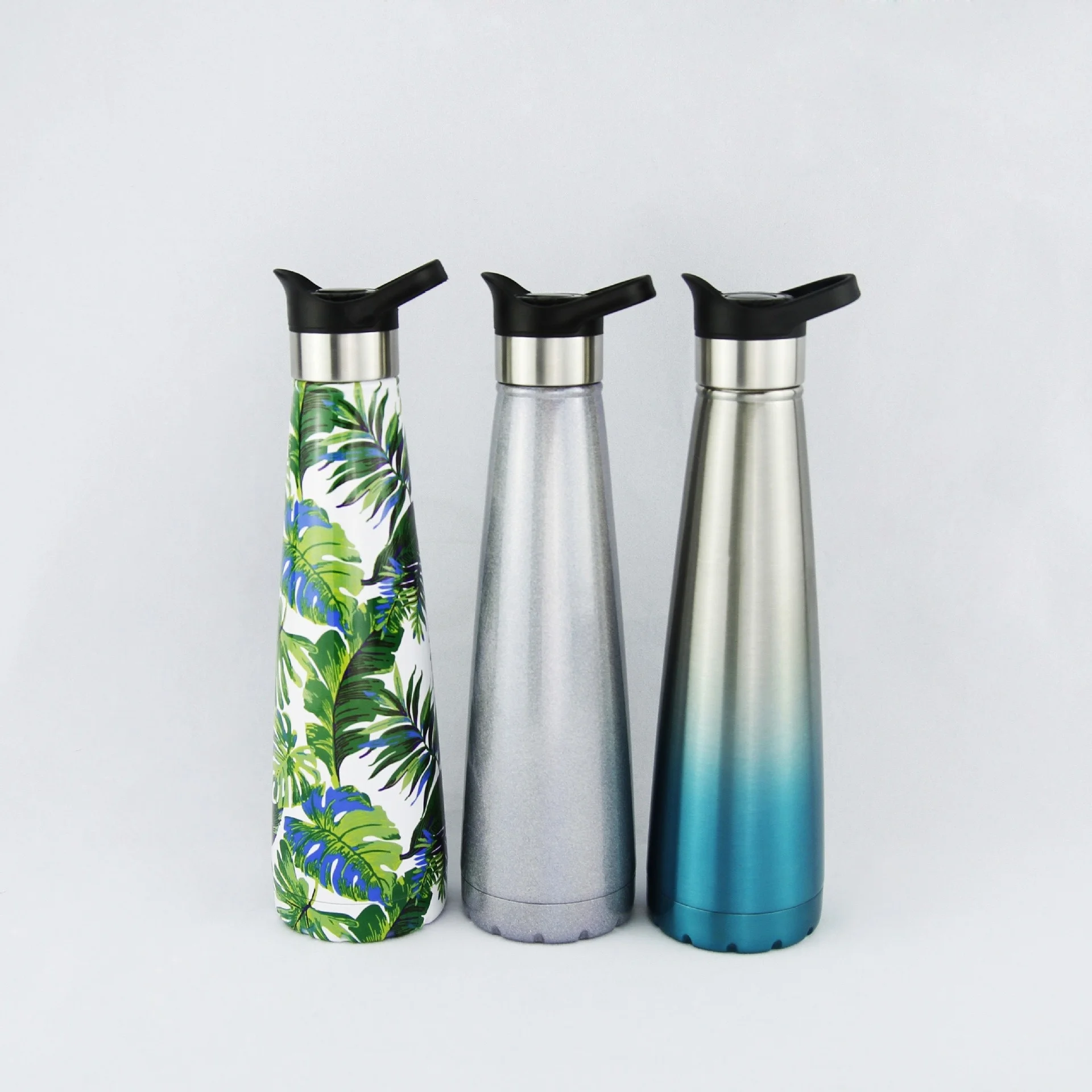 Cross-border 304 Double-layer Stainless Steel Vacuum Conical Cup Portable Car Cup Outdoor Sports Water Bottle Bouncing for