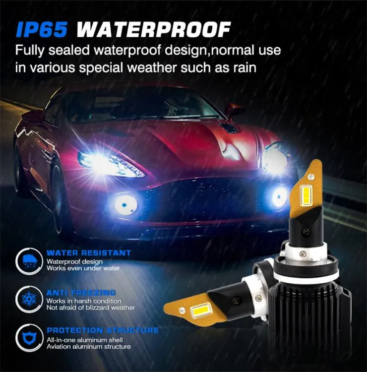 2021car led head lamp projector light  P16 H11H7 H4 100W 9600lm for car Auto Lighting System head light bulbs