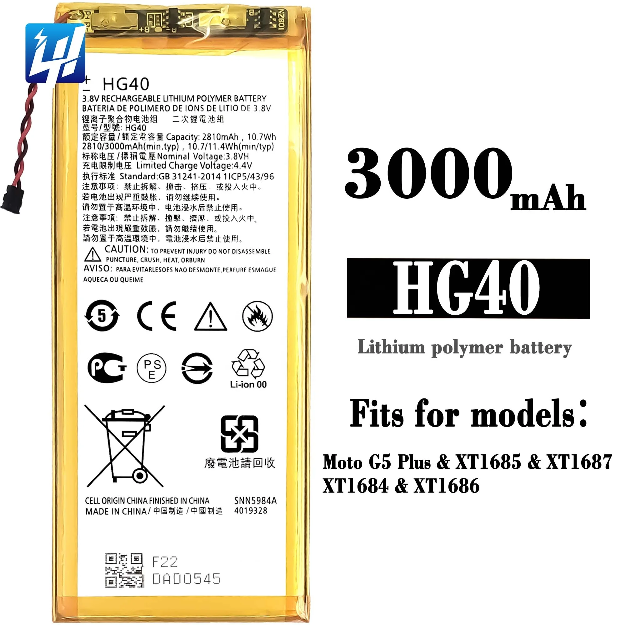 OH-BOX® Batteria Compatibile Con Motorola HG30 Modello Moto G5s, Moto G5s Plus, Moto G6 - Foto 3
