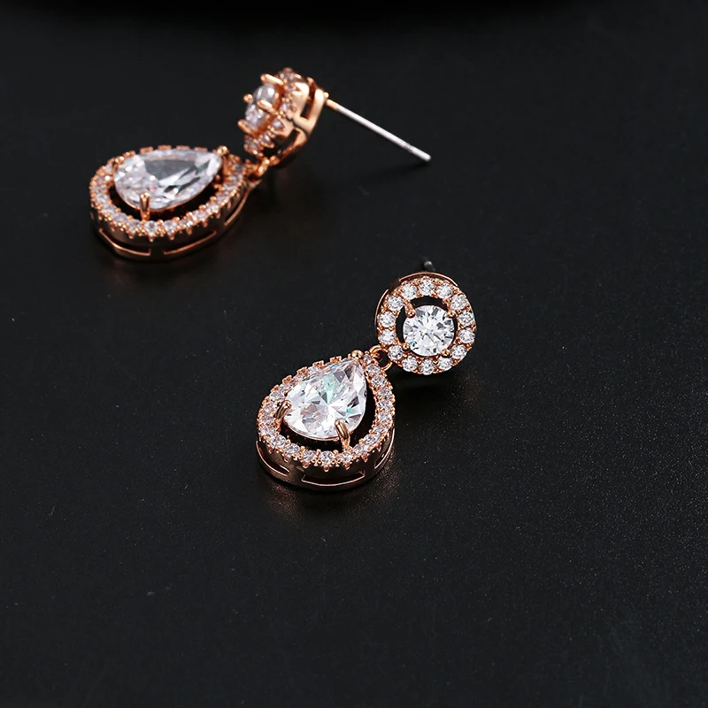 【中古】 Drop Bride New Arrival Dainty Bridal Wedding Drop Earring Shiny Cubic