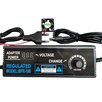 High-Power 3-15V 15A Adjustable Voltage Power Supply with Display Screen & Cooling Fan for Motor & Engine - Hot Selling Item