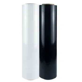 45cm/50cm Black Pe Stretch Film 20mic Black Wrapping Film For Pallet Wrapping