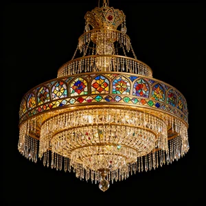 Gold Chandelier Chandelier Modern Luxury Large Chandelier Design Middle East Arab Design Chandelier for Living Room