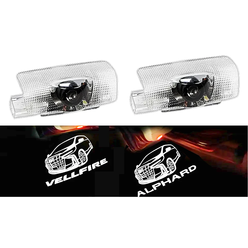LED Courtesy Projector for Toyota Alphard Logo Light Alphard Car Door Light for Toyota Alphard Vellfire Car Door Decorative Lamp