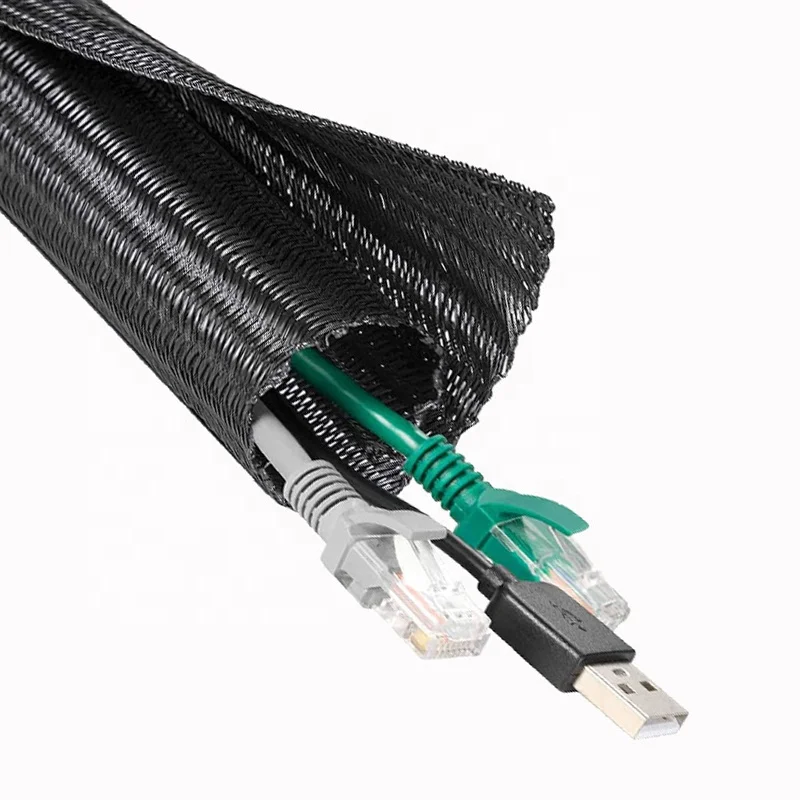 Высококачественная шумоподавляющая Гибкая расширяемая плетеная кабельная муфта самозакрывающиеся трубки для домашних