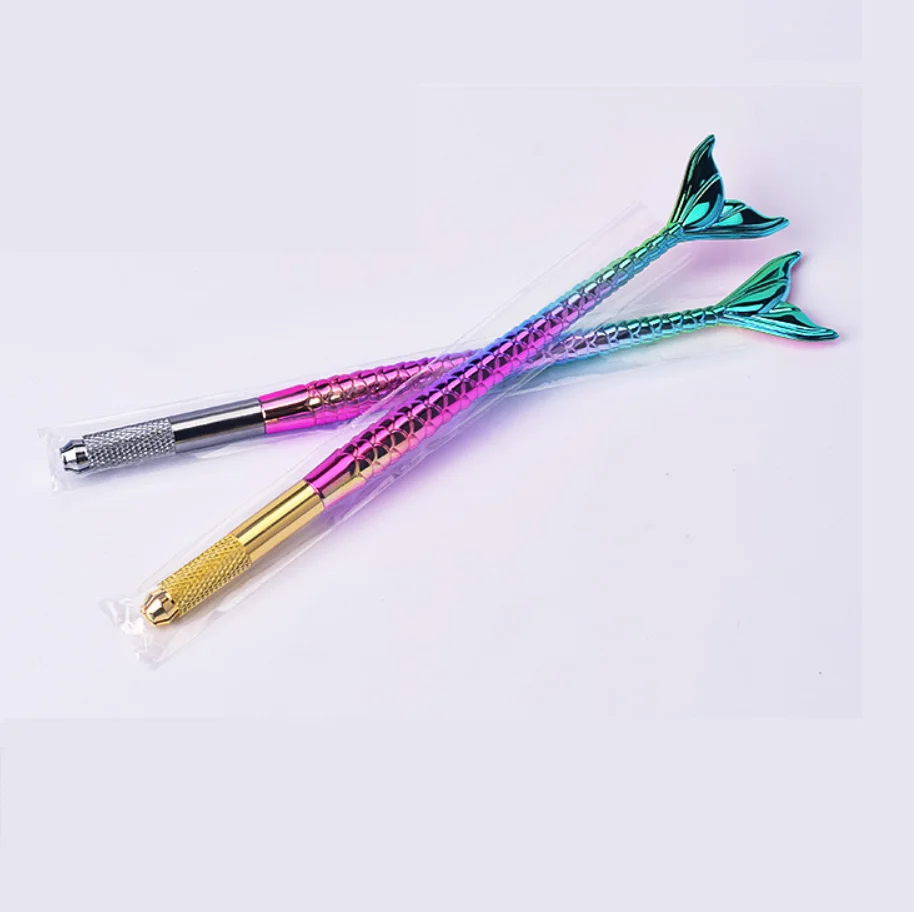 Русалка ручная тату-Ручка 3D микроблейдинг Татуировка держатель иглы Универсальный карандаш для перманентной татуировки бровей Легкая ручка