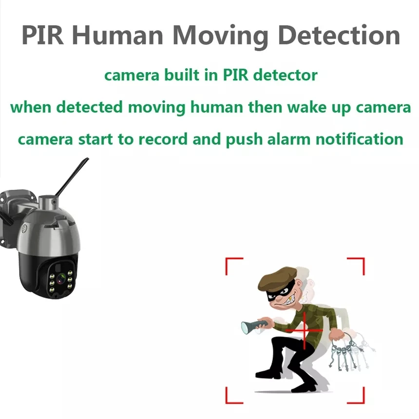 4G Solar HD Camera Human Induction 1080P Intelligent Solar Energy Alert PTZ Camera Remote Surveillance Two Way Voice Intercom