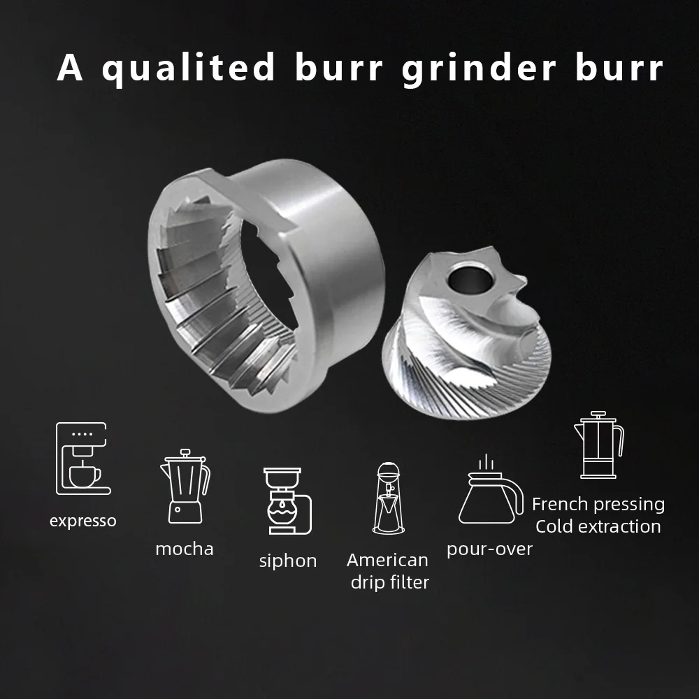 Factory Wholesale Electric Manual Espresso Coffee Machine Grinding Parts 48mm Conical Coffee Grinder Burr