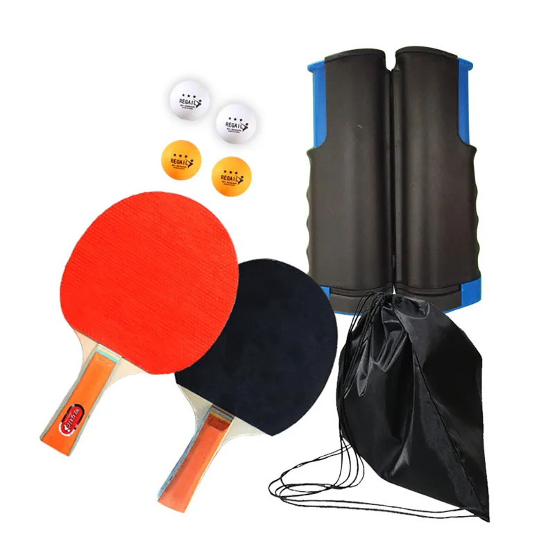 Retractable Table Tennis Net Portable Ping Pong Training Set with Paddles Bats!! 