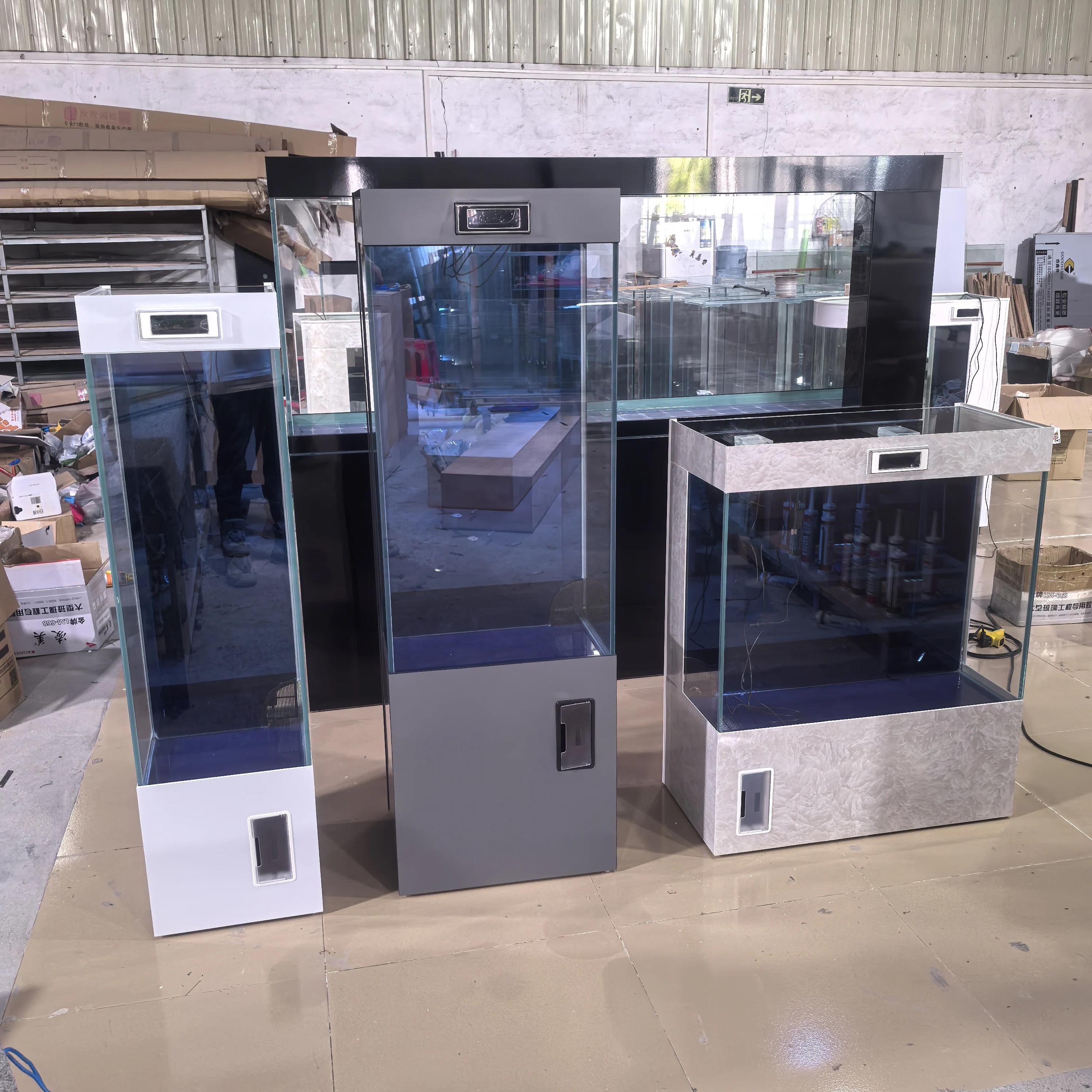 Photo inspiration: Large Glass Aquarium Fish Tanks Reference: Custom Large Ultra Grey Glass Aquarium Fish Tanks