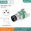 M8-A-3 macho recto con soporte