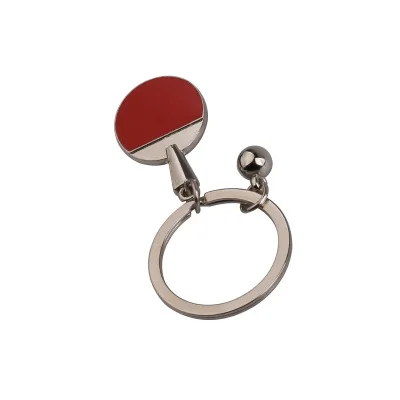 Ping Pong Keychain Paddle With Ball Table Tennis Keyring Metal Key Chain Sports Keychains