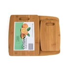 Meal Prep Kitchen Cutting 3 Piece Set Bamboo Fruit Chop Board For Vegetable