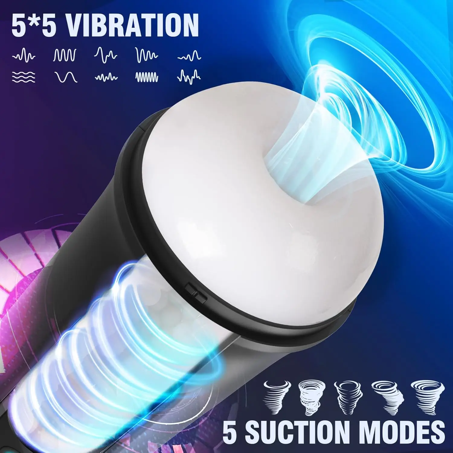 Men Masturbation Toys Masturbators For - ZEMALIA Adult Vibration 5 Suction S Vibrator Hands Free Pocket Pussy Penis Pump With 4