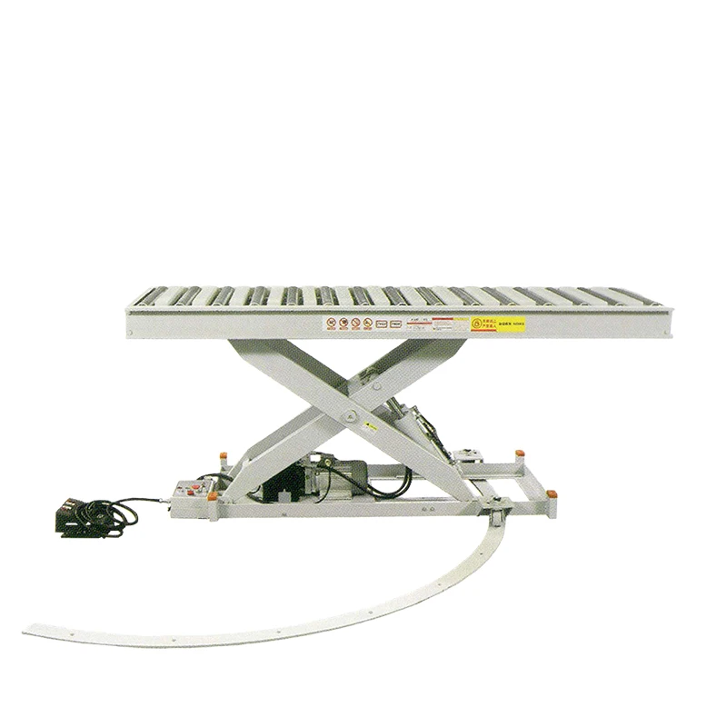 Portable 90 degrees rotation 1T small lifting platform electric scissor lift table