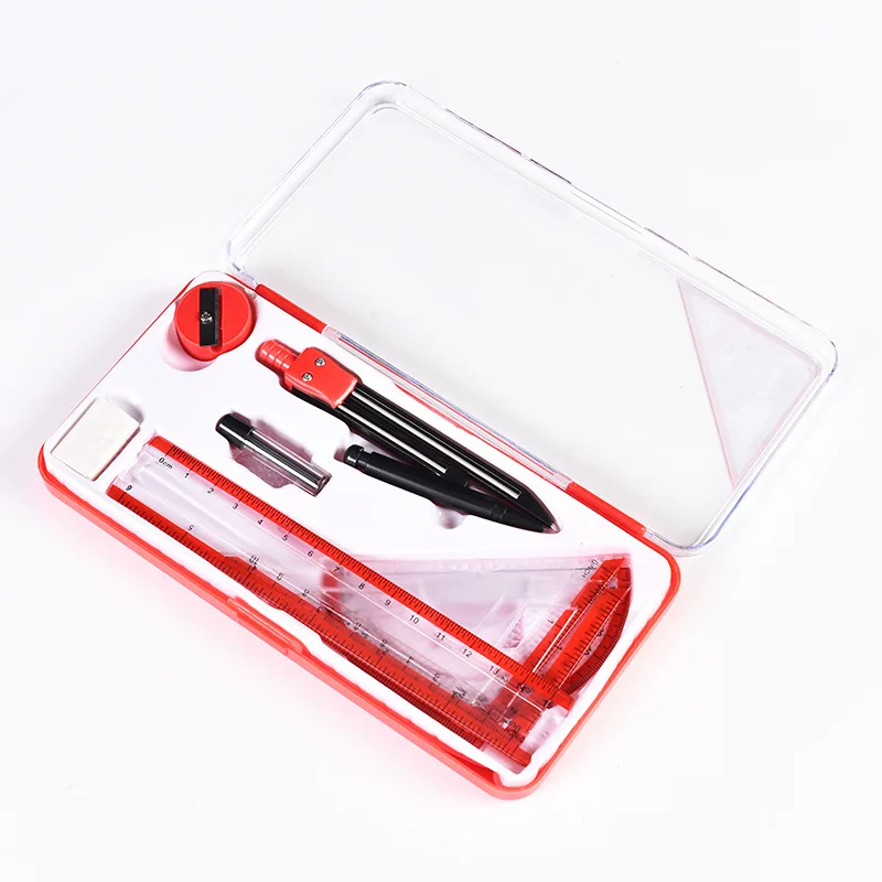 Дешевые оптовые пользовательские математический компас набор для детей ученик школьный канцелярский