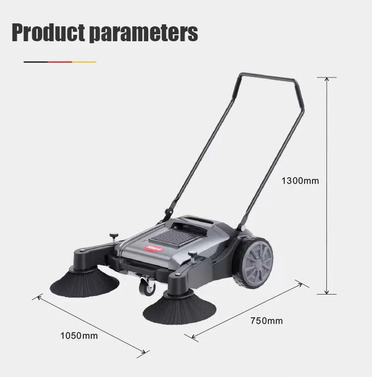 Low Price  Hand Push Road Walk Behind Floor Sweeper Street  Paddock Cleaning Manual Sweeper