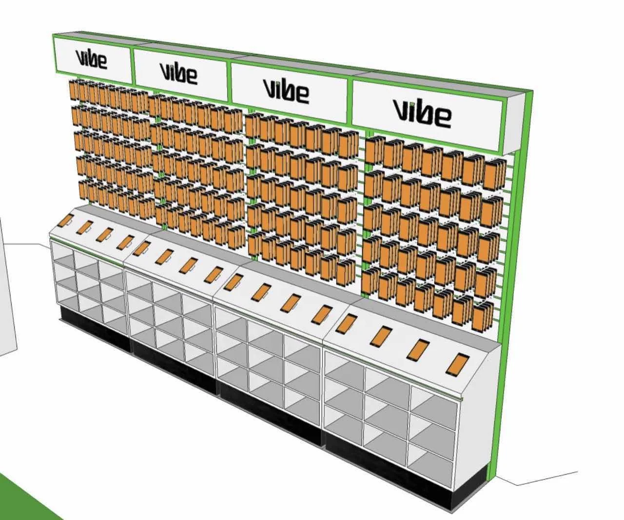 Display Cell Phone Showcase Cellphone Showroom Furniture Phone Case Accessories Display Mobile Phone Shop Interior Design
