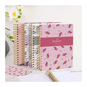 Surevan A5 Undated Monthly Weekly Budget Planner Diary Notebook Original Design Spiral Hardcover Paper Cover Saddle Stitching