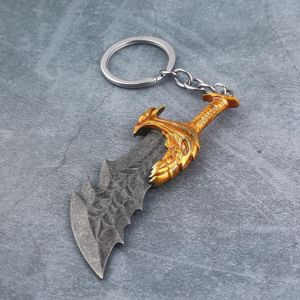 Keliling Game God Of War gantungan kunci Metal kepala Kratos