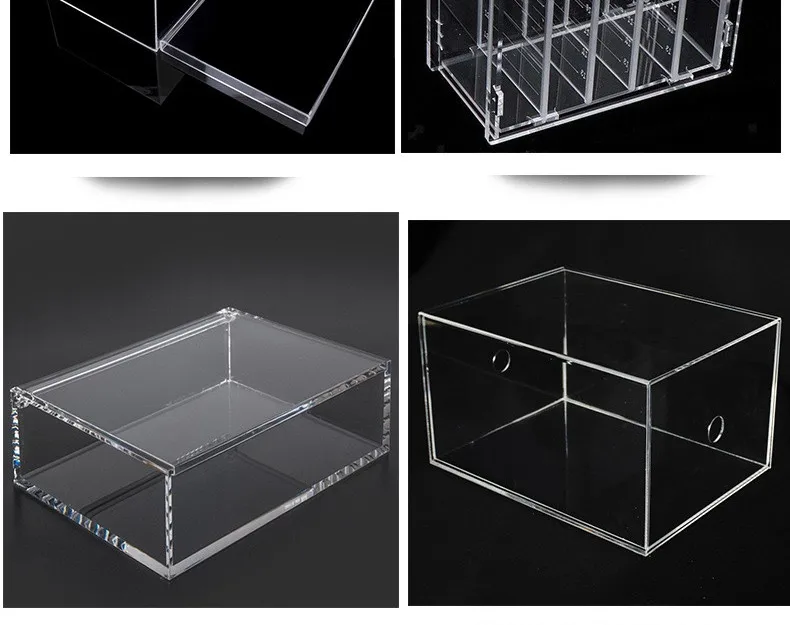 Clear Square Acrylic Organizer Storage Containers Acrylic Poker Card