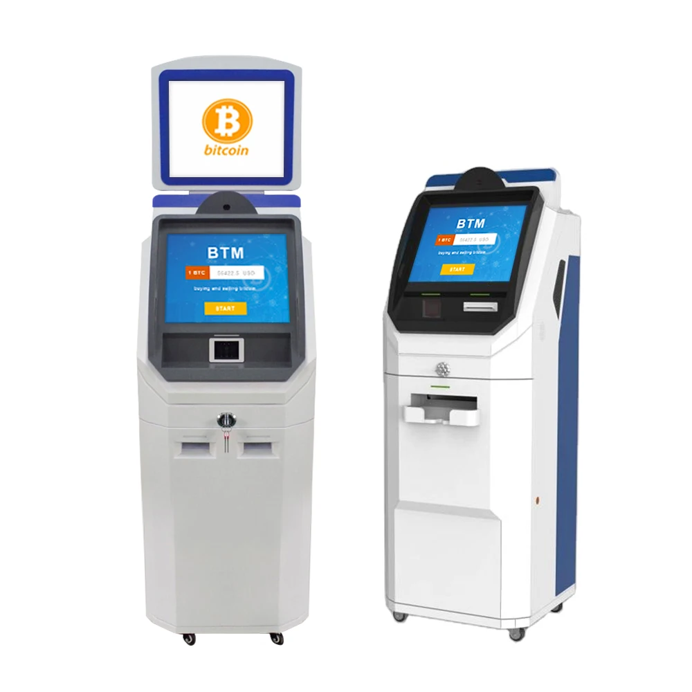 Touch Screen Self Service Payment Kiosk with Cash Deposit & Withdrawal  Barcode Reader SDK Enabled Android/Windows OS