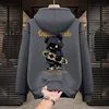 320g heavyweight sweatshirt-dark gray-skateboard bear design