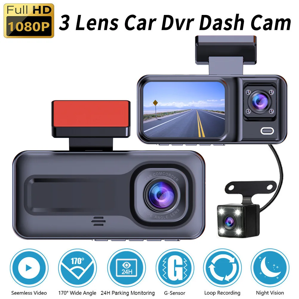 A98 2 İnç WIFI IPS Çift Lens FHD 1080P LED Gece Görüşlü Arka Görüş Kamerası Otomatik Kamera Araba DVR'ı ile Dash Kamera Video Kaydedici